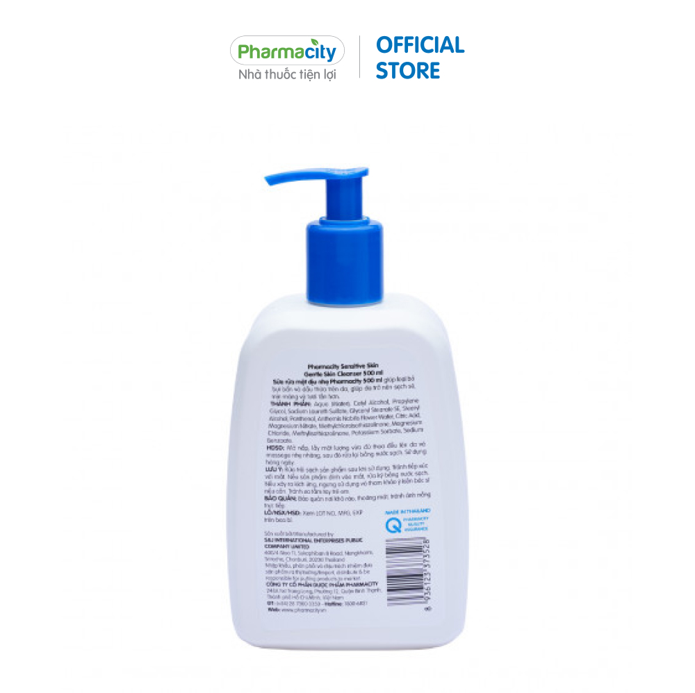 Sữa rửa mặt dịu nhẹ Pharmacity Sensitive Skin Cleanser (500ml)