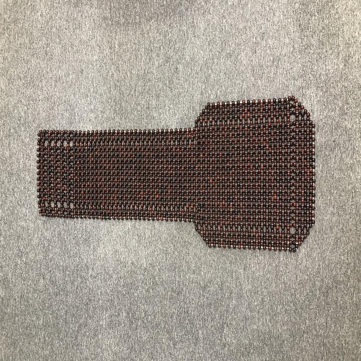 Đệm, lót ghế hạt gỗ tựa lưng massage ô tô, xe hơi 100% gỗ Trắc tự nhiên cao cấp dạng đàn GT-D ( Màu đỏ hạt lựu)