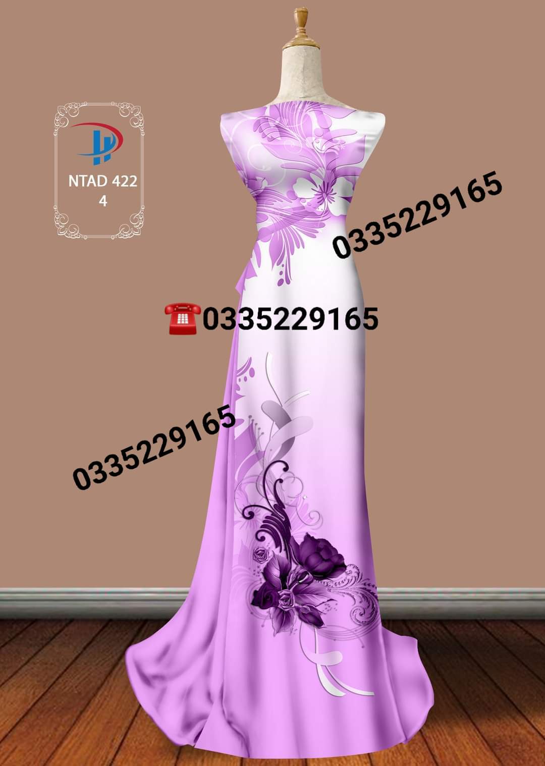 ÁO DÀI TRẮNG HOA SEN