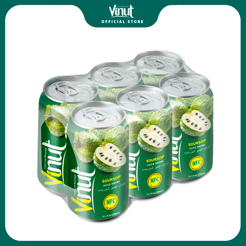 [KHAY 24 LON] Nước Ép Mãng Cầu Vinut 330ml
