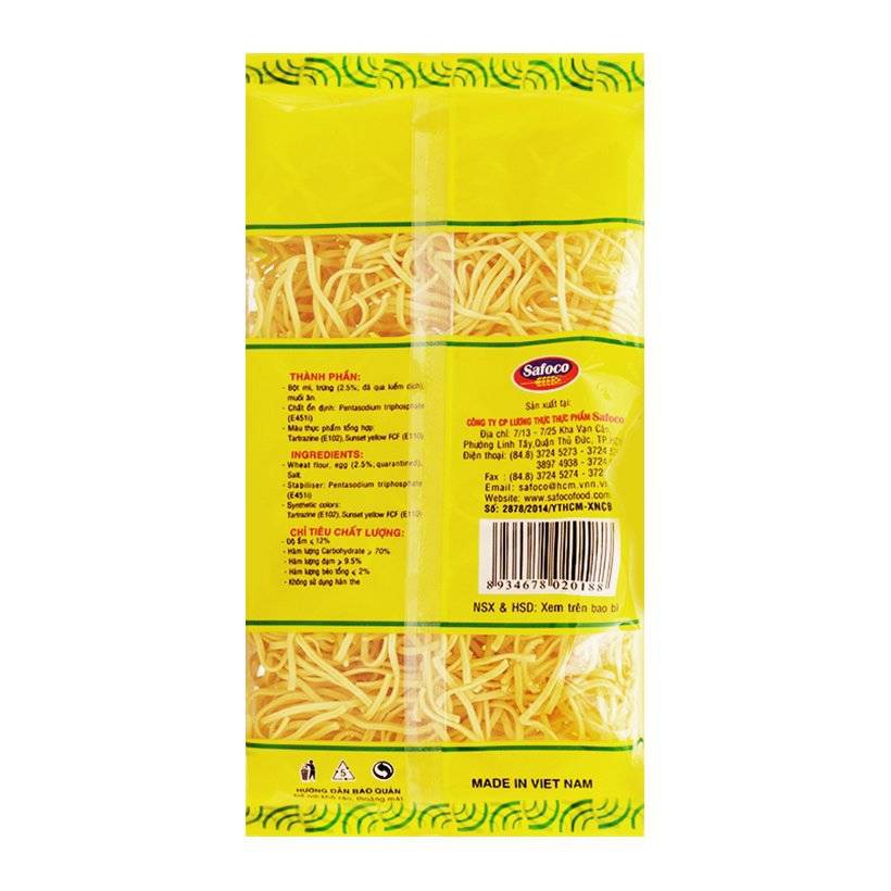 Mì Trứng Thượng Hạng Safoco 400 Gram ( Vẫn giao mùa dich)