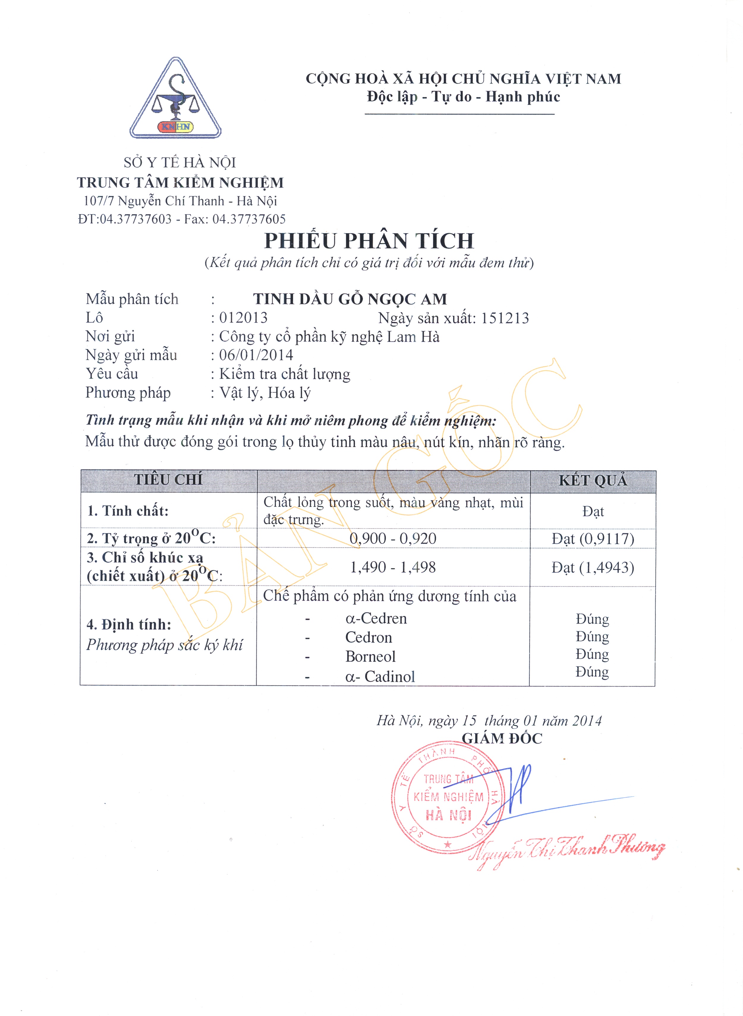 Tinh dầu Ngọc Am 10ml Lam Hà