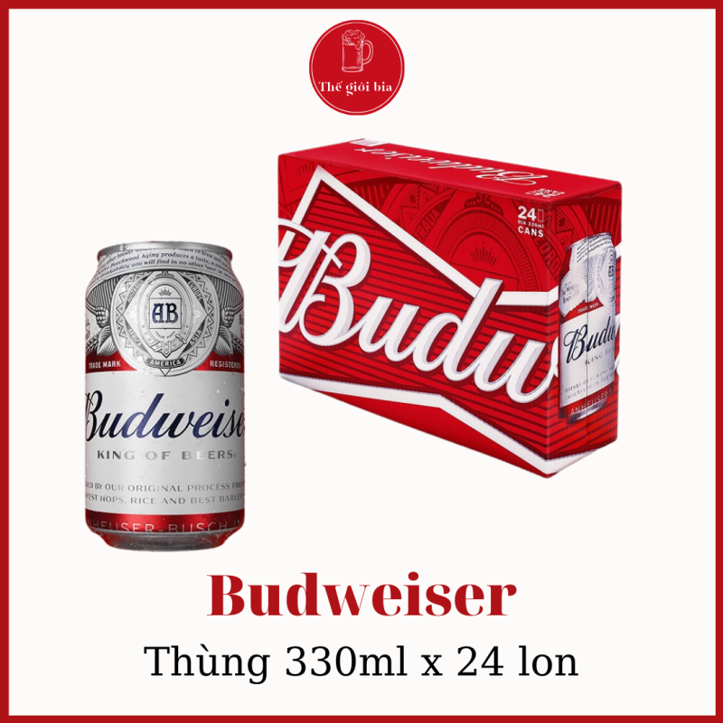 [Chính hãng] Bia Budweiser 330ml x 24 lon