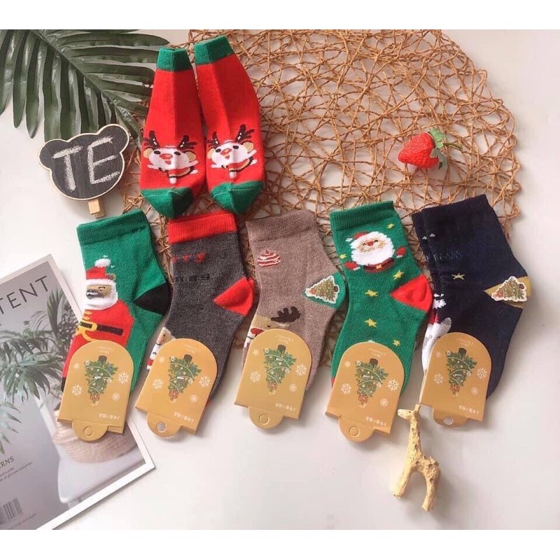 Sỉ combo 10 đôi tất noel cho bé trai, bé gái