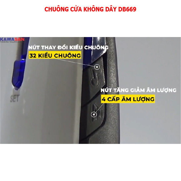 [HCM]CHUÔNG CỬA KHÔNG DÂY DB669
