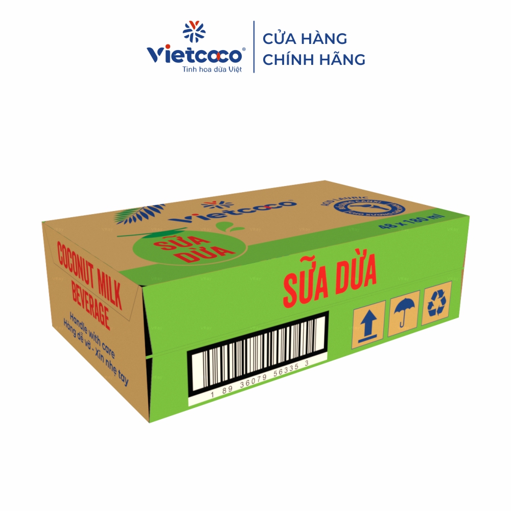 Sữa dừa UHT Vietcoco 180ml-Lốc 8