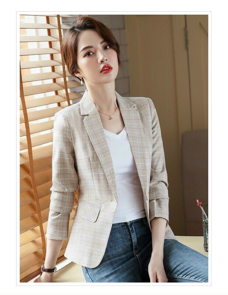 ÁO KHOÁC CARO TAY DÀI CỔ VEST