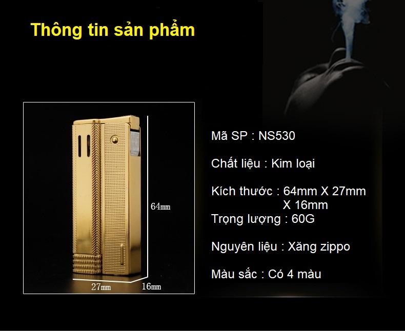Bật lửa xăng đá đánh lửa tự động ND530