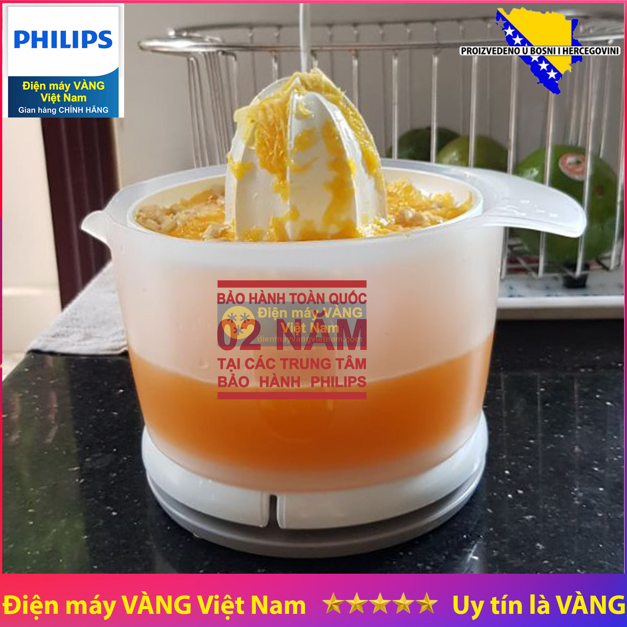 Máy vắt cam Philips HR2738 (Trắng) - Hàng nhập khẩu