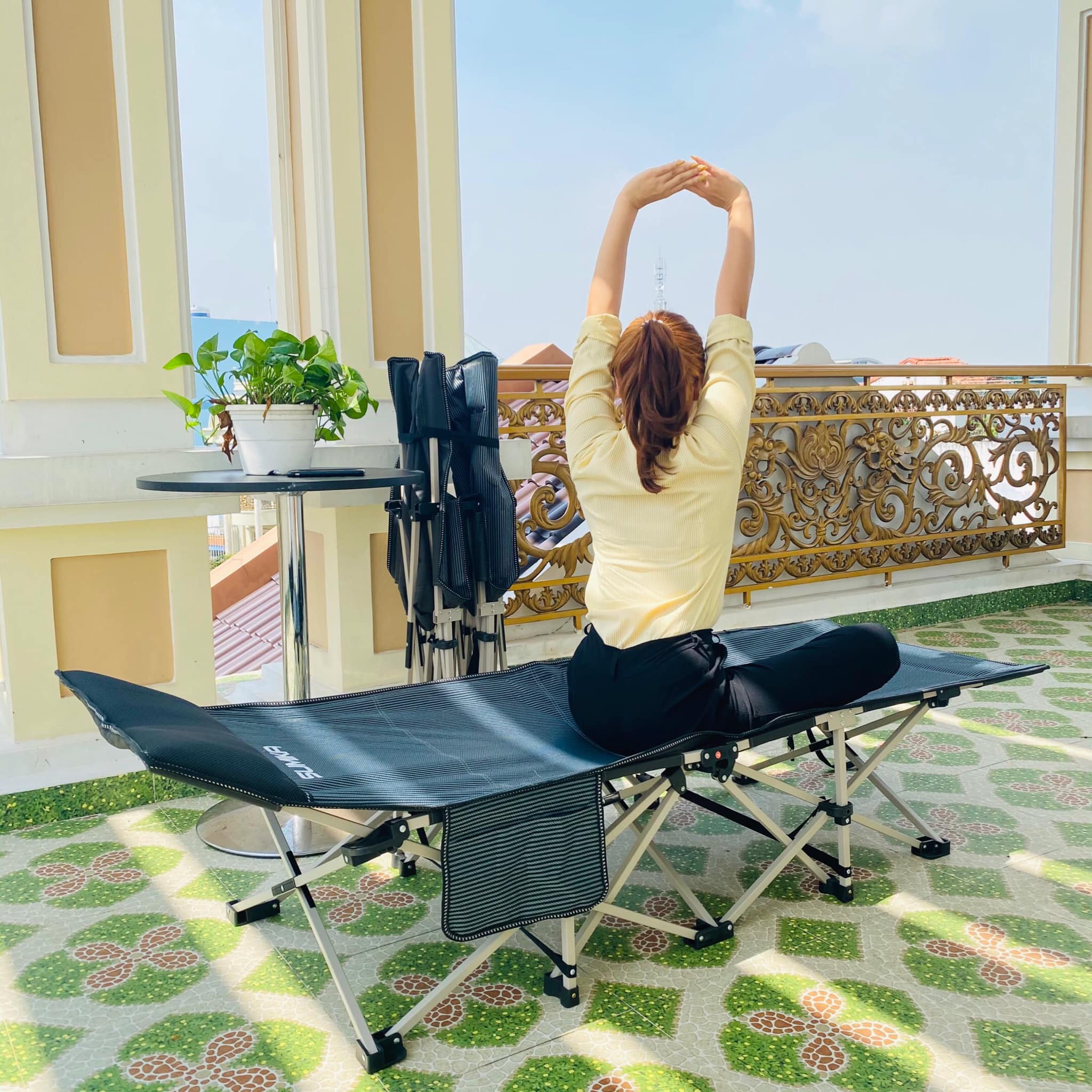 Giường xếp gấp gọn Sumika-188 (cho dân văn phòng, đi du lịch, trong nhà...)