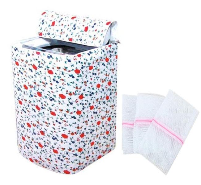 Vỏ bọc máy giặt cửa trên tặng kèm 3 túi lưới đựng quần áo máy giặt