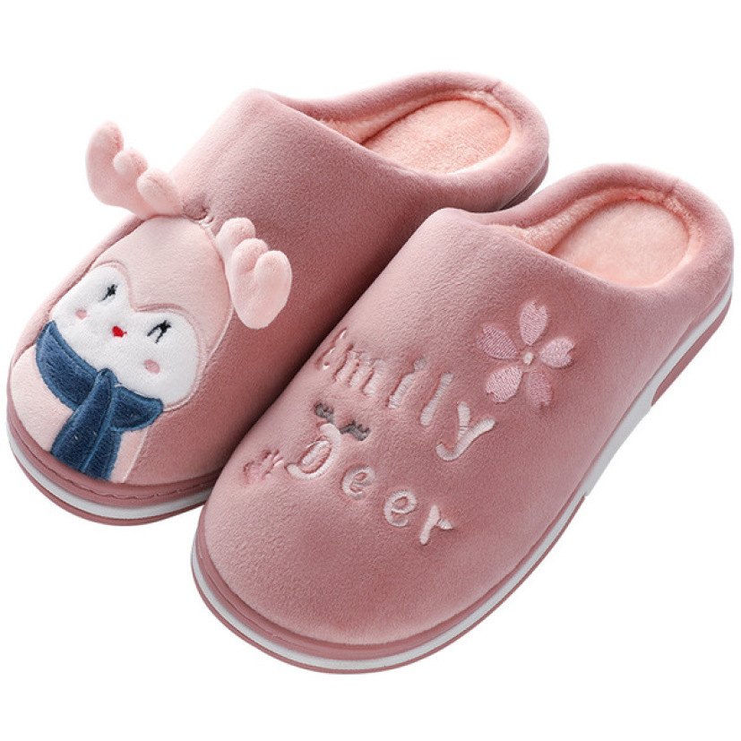 Dép sục bịt mũi bông unisex đi trong nhà cực ấm thời trang Hàn Quốc họa tiết Tuần Lộc cực kute siêu Hot TGG-08 giá rẻ