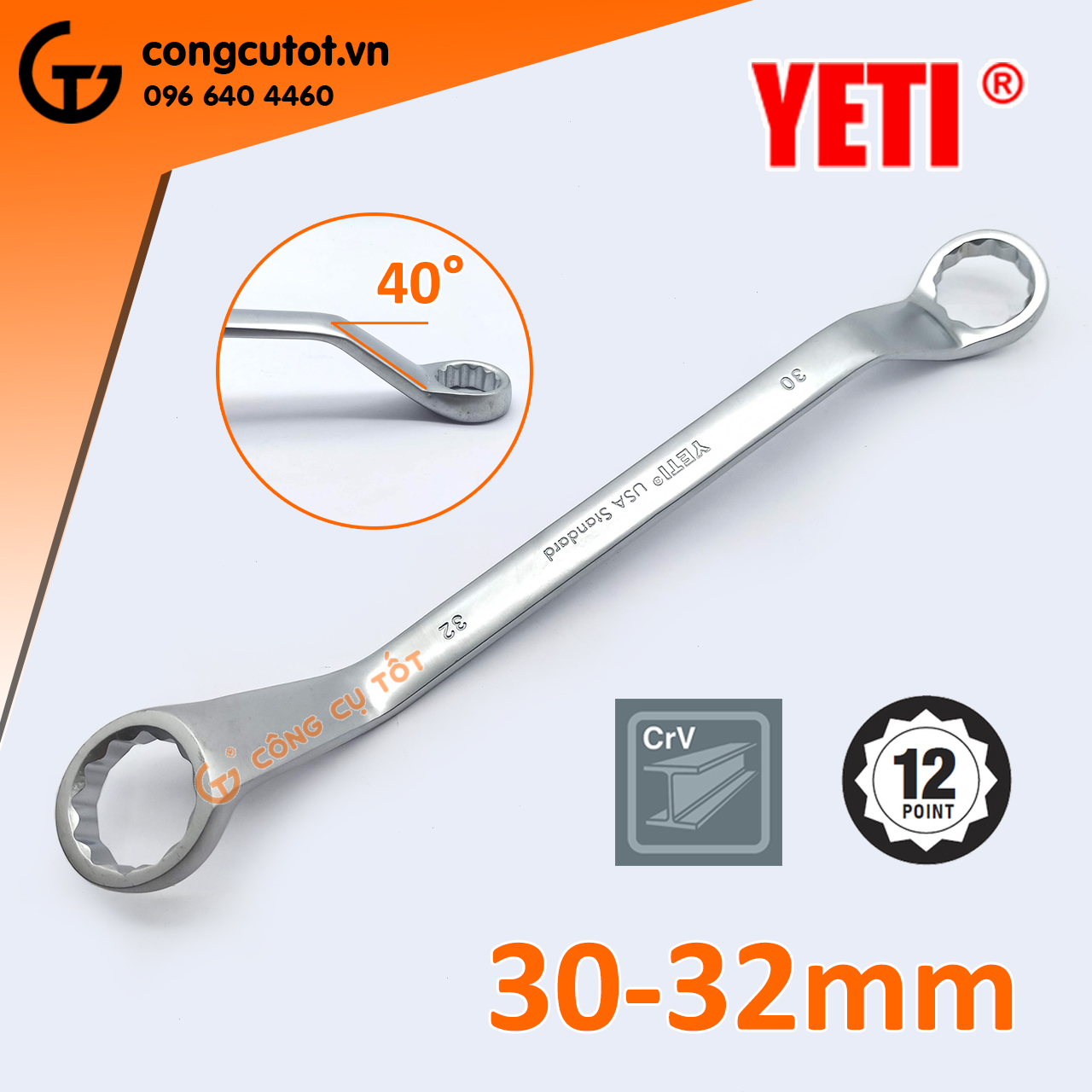Cờ lê 2 vòng miệng tròn YE.TI