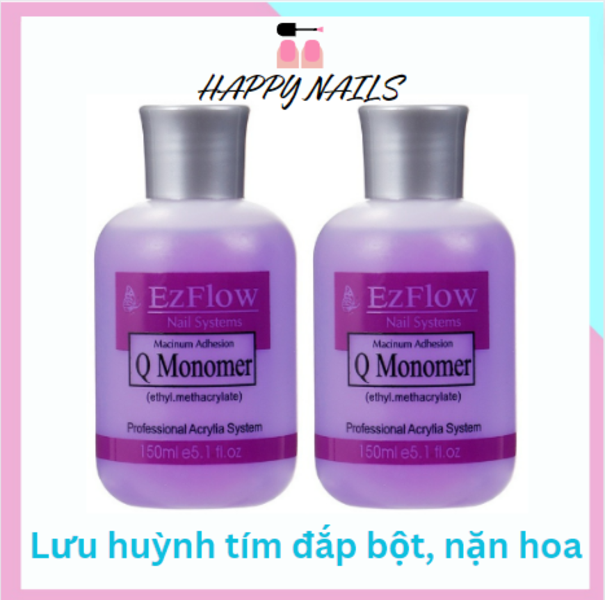 Dung dịch tím Ezflow chính hãng - Nước đắp bột móng tay, nặn hoa chuyên dụng ngành nails, Lưu Huỳnh Tím Đắp Bột Móng ,Nặn Hoa nhanh khô EZFLOW