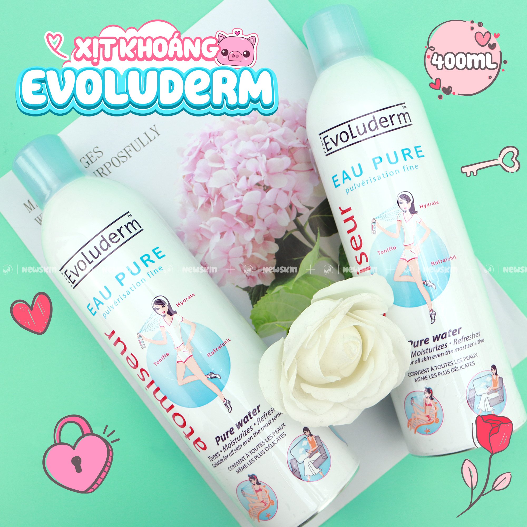 Xịt Khoáng Evoluderm Cấp Ẩm Làm Dịu Da