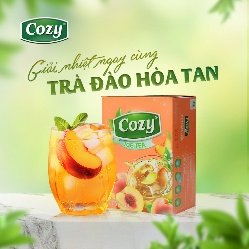 Trà Đào hòa tan Cozy Ice Tea (16 gói x 15gr)
