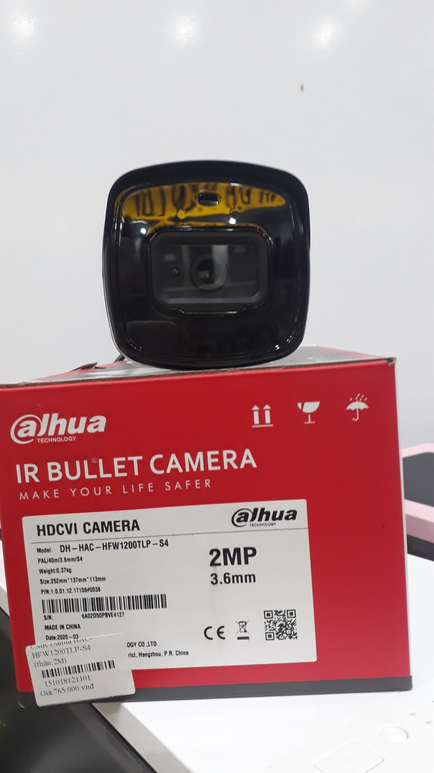 Camera HDCVI 2MP Dahua HAC-HFW1200TLP-S4 ( chính hãng )