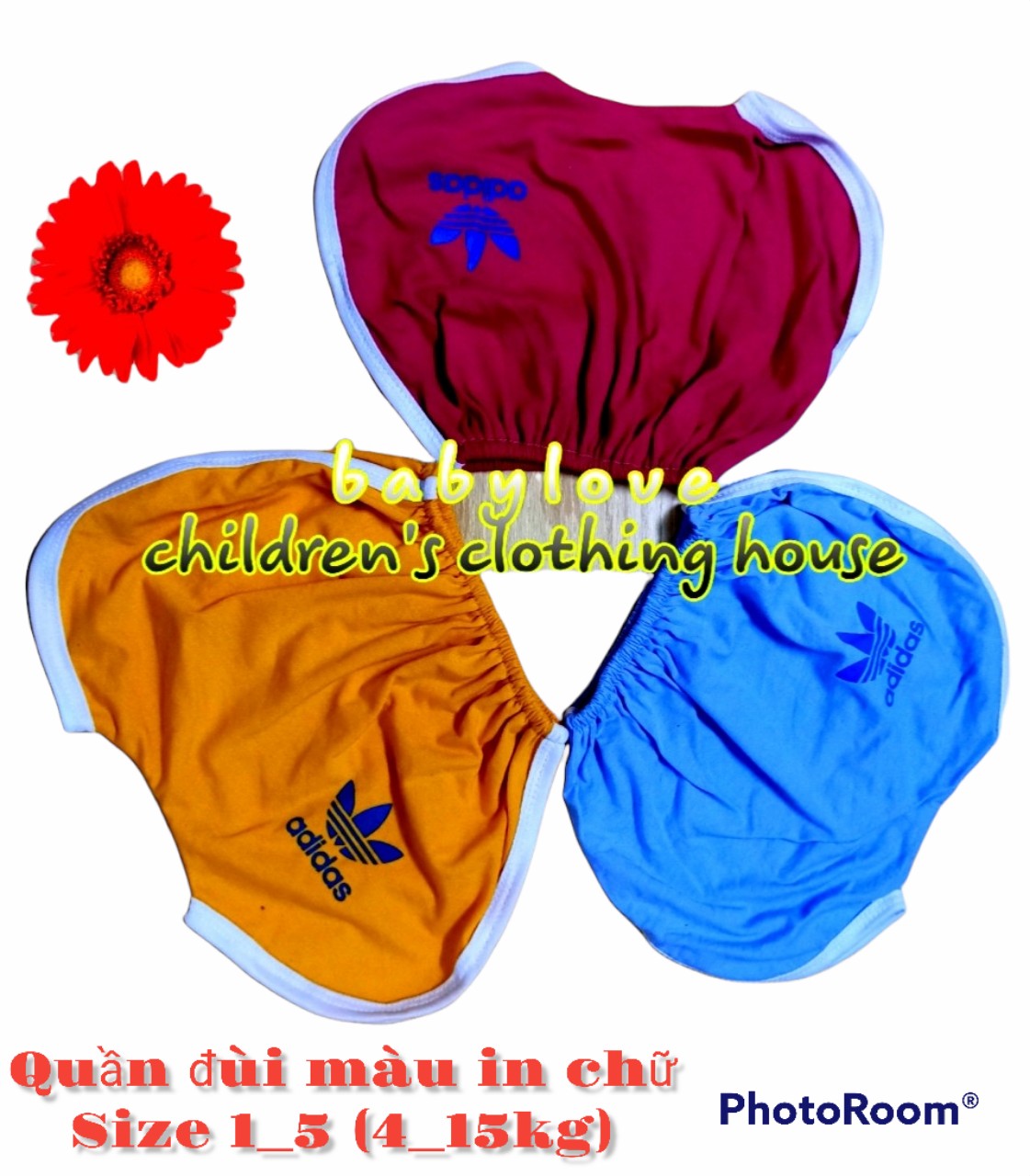 SET 10 QUẦN ĐÙI ĐỦ MÀU IN CHỮ CHO BÉ