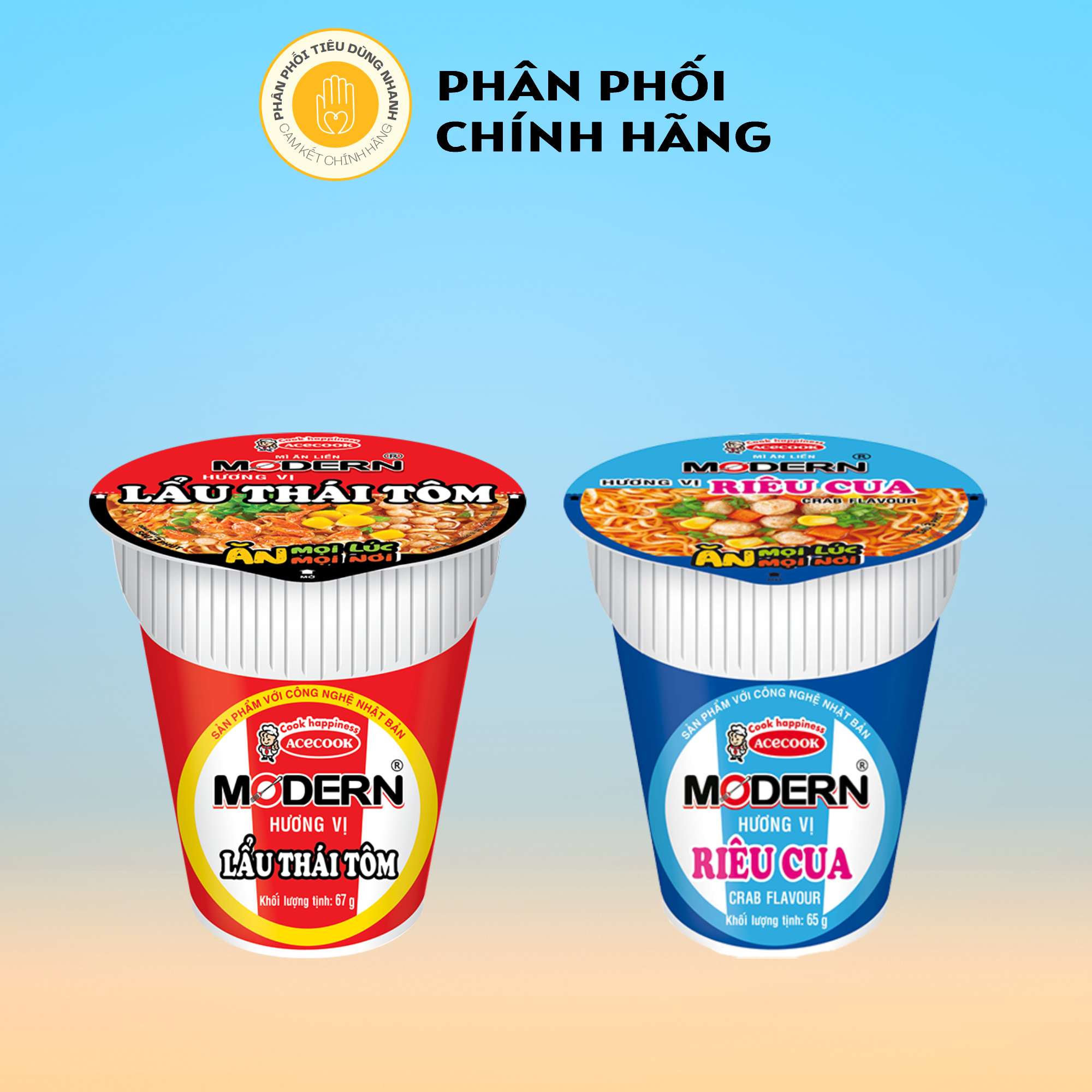 Mì Ly Modern Thương Hiệu Acecook Vị Lẩu Thái Tôm 65g