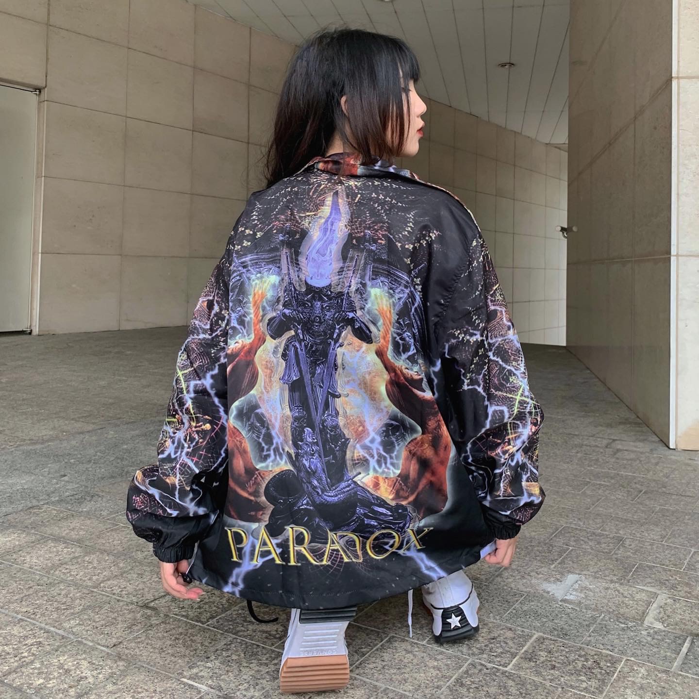 PARADOX Áo khoác dù KNIGHT OVER-PRINTED JACKET