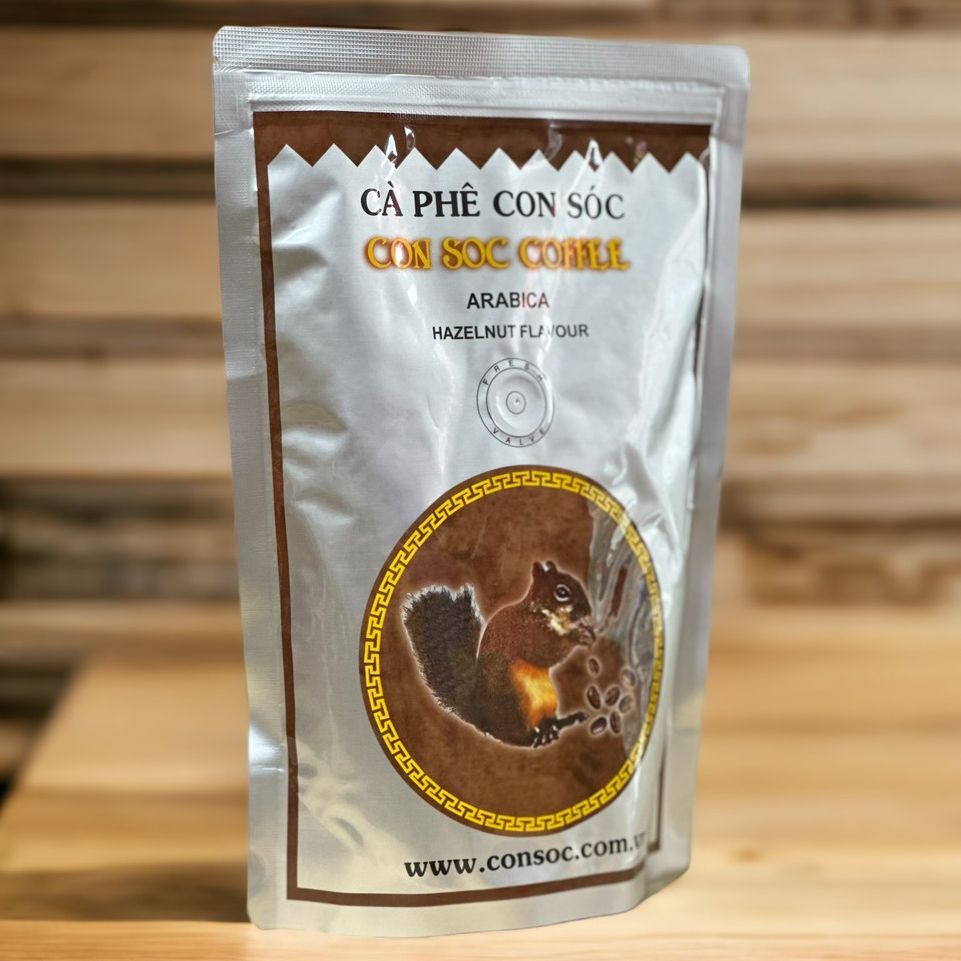 Cà phê CON SÓC BỊCH NÂU 500GAM - Cà phê pha phin