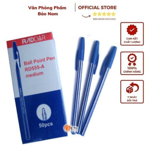 Bút Bi Aihao 555 0.7mm , Màu Xanh ,Đỏ, Đen , viết êm đều mực mặt hàng bán chạy