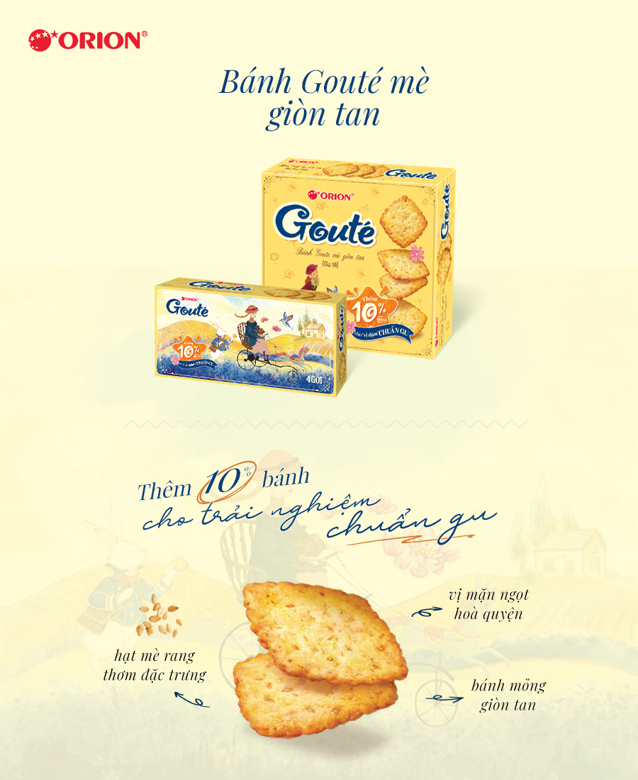 Bánh quy mè Goute hộp