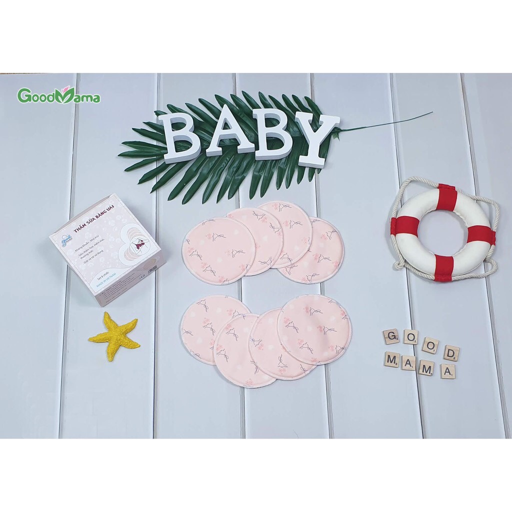(Bán lẻ) 4 Miếng lót thấm sữa giặt được Goodmama