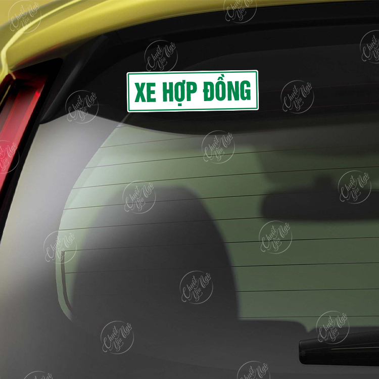 [PHẢN QUANG] Combo 2/4 miếng decal nhãn dán tem xe hợp đồng chống thấm nước ô tô xe khách du lịch taxi