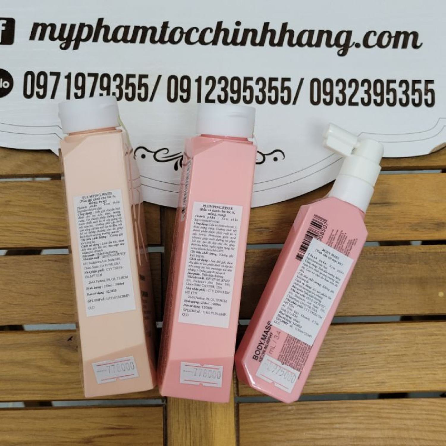 CẶP DẦU GỘI XẢ CHO TÓC ÍT, MỎNG, RỤNG KEVIN MURPHY PLUMPING 250ML
