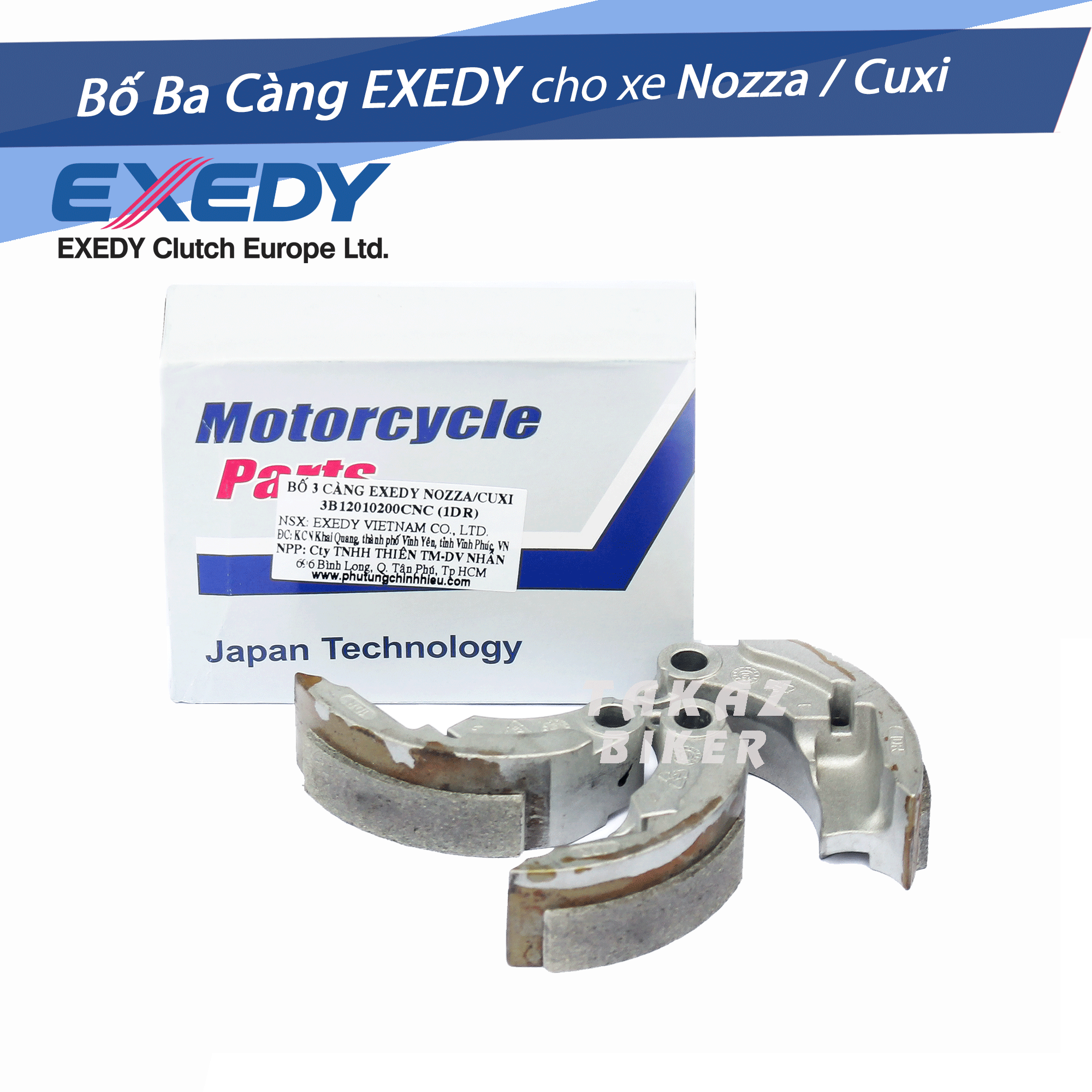 Bố ba càng nồi sau xe nozza hàng exedy