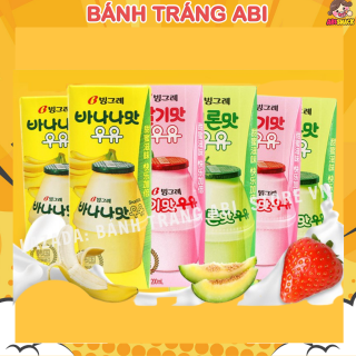 Sữa Tiệt Trùng Vị Trái Cây Binggrae Milk Drink Nhập Khẩu Hàn Quốc 3 vị thumbnail
