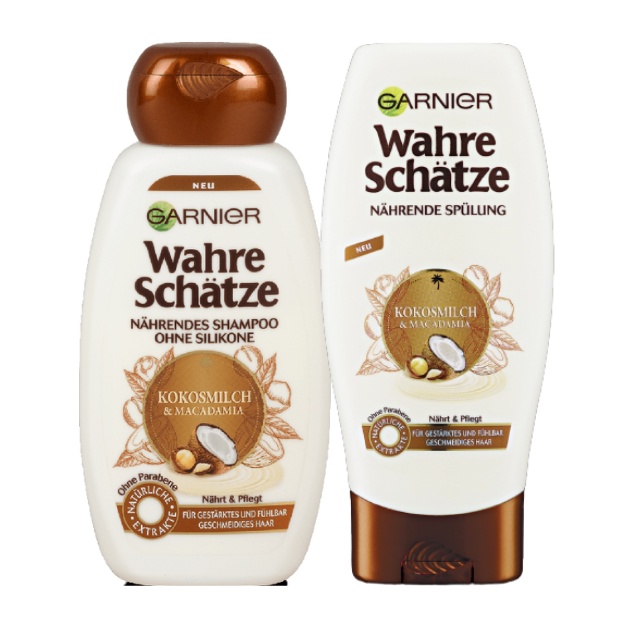 Dầu gội, kem ủ tóc Garnier Wahre Schatze - Hàng Đức