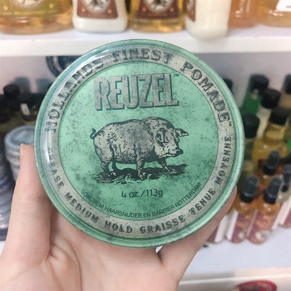 Reuzel Green Grease Medium Hold green hair styling wax with medium shine 113g
