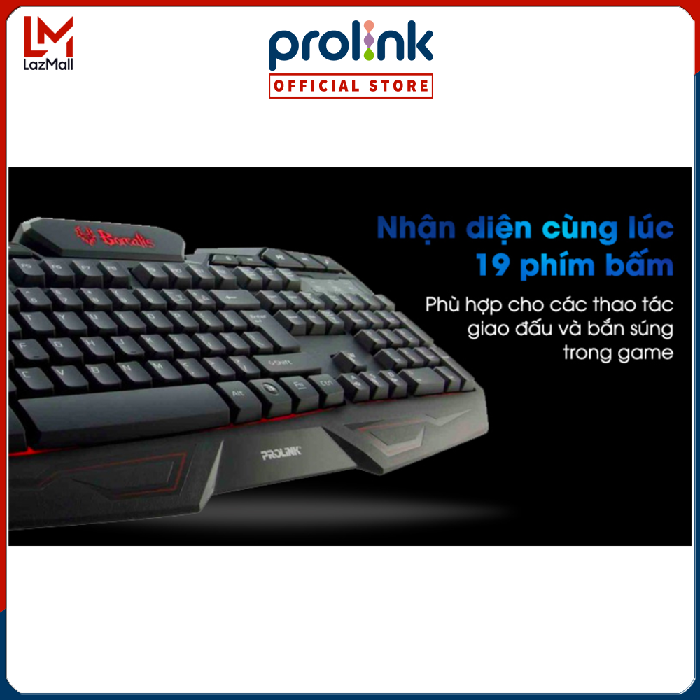 Bàn phím game 3 màu Prolink PKGM9302 - Hàng chính hãng