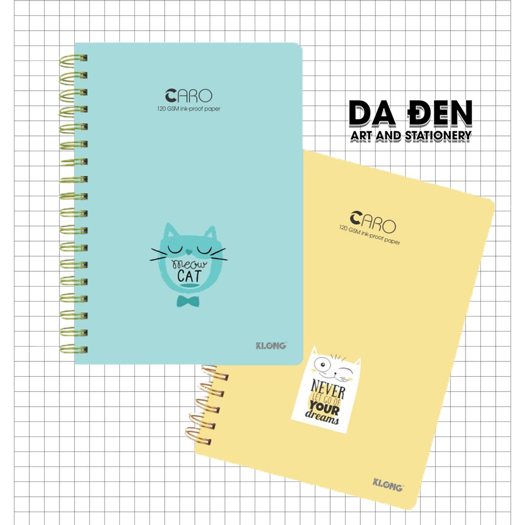 KLONG Sổ Lò Xo Kép Caro B5- - 200 Trang; MS: 297