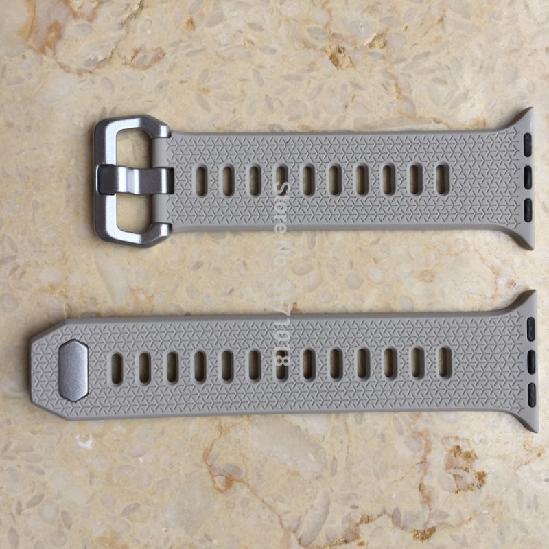 Phụ kiện dây đeo apple watch apple watch dây đeo silicon thể thao 5 4 3 2 7 6 se 42 40 44mm dây đeo đồng hồ bằng da thật dây đồng hồ da cao cấp