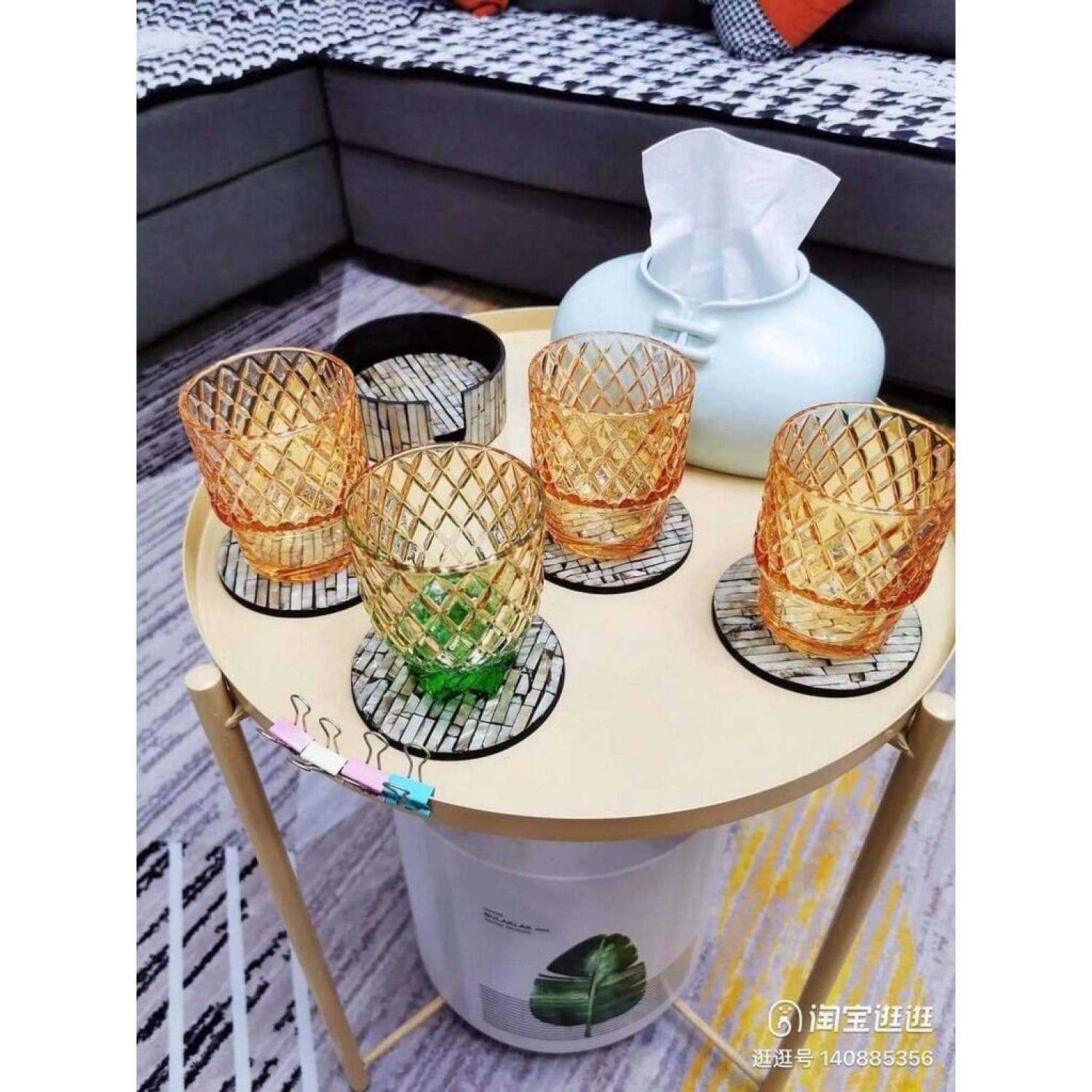 Bộ bình ly thuỷ tinh hình quả dứa