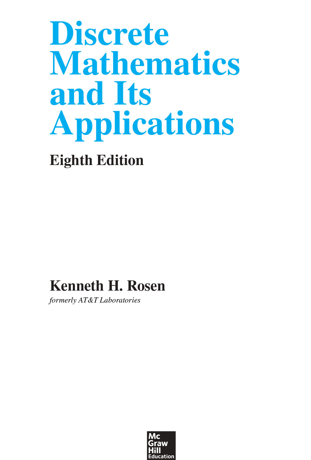 Discrete Mathematics and Its Applications