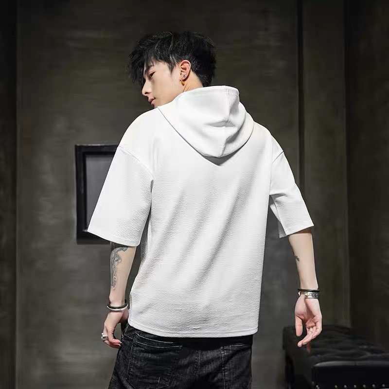 [ Ảnh Thật ] ÁO HOODIE NGẮN TAY NAM BASIC CAO CẤP