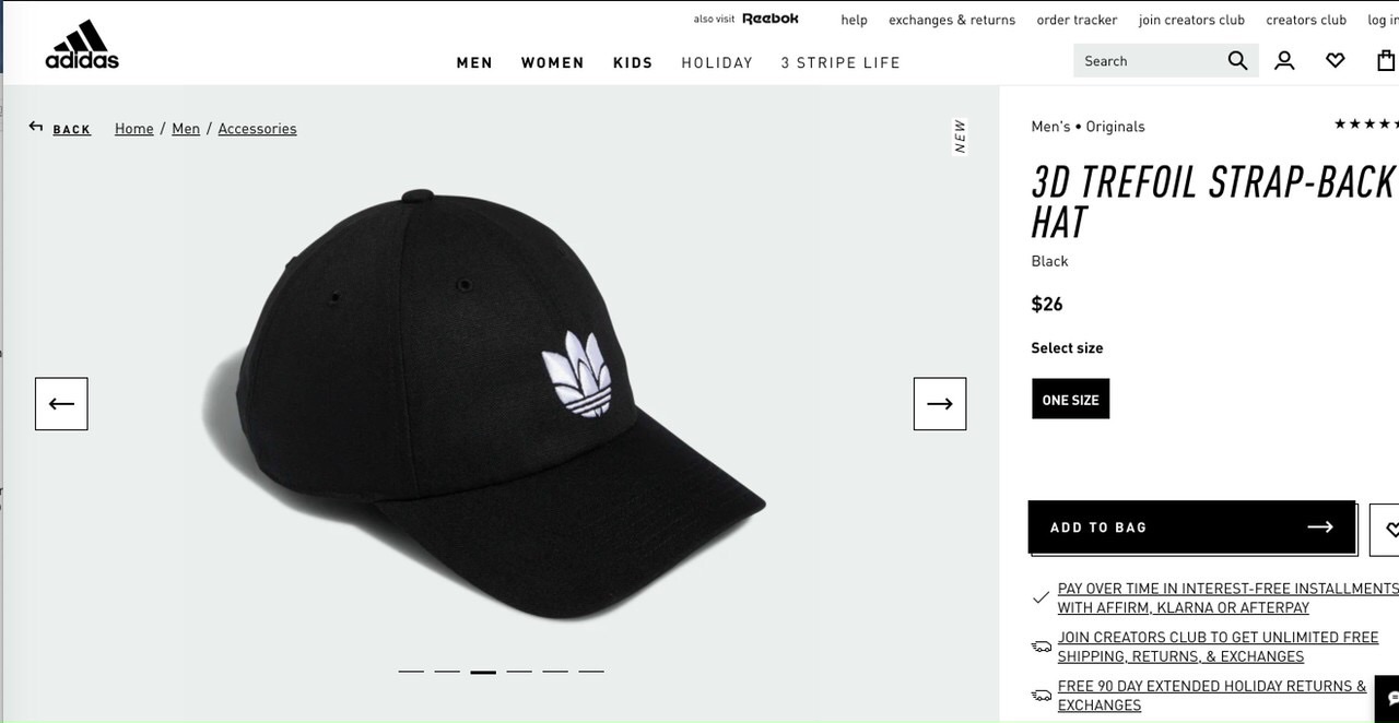 Mũ adidas 3d