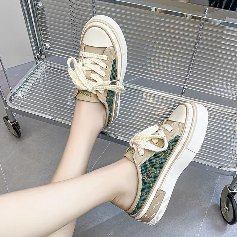 Giày sục nữ đạp gót OO vân siêu đẹp