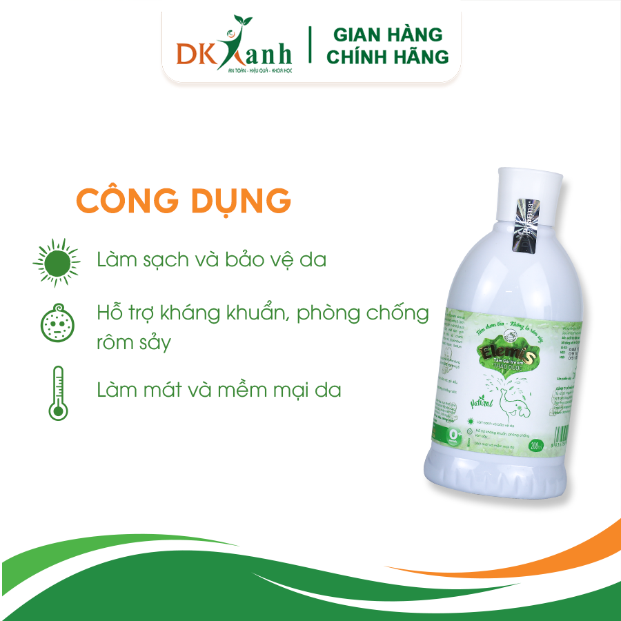 Combo 4 nước tắm thảo dược trẻ em Elemis 200ml - DK Pharma (hàng đã tích điểm)