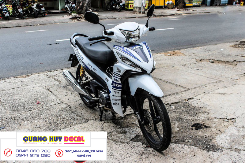 Tem trùm wave rsx trắng xanh đen - Độ dán team trùm decal xe máy wave rsx trắng xanh đen - Team trùm decal xe máy wave rẻ đẹp và chất