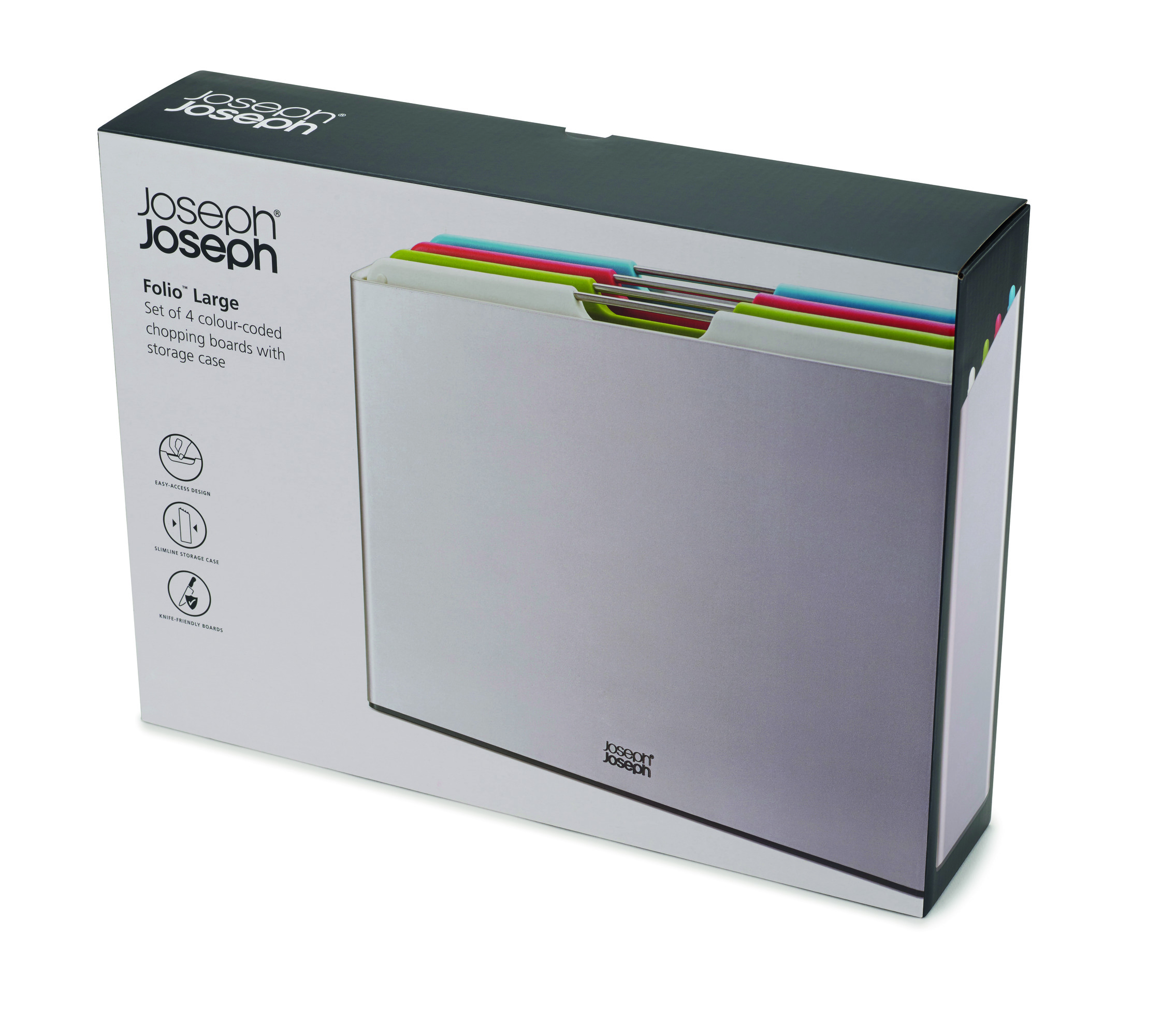 Joseph Joseph Folio Silver Large Premium Cutting Board Set - 002096