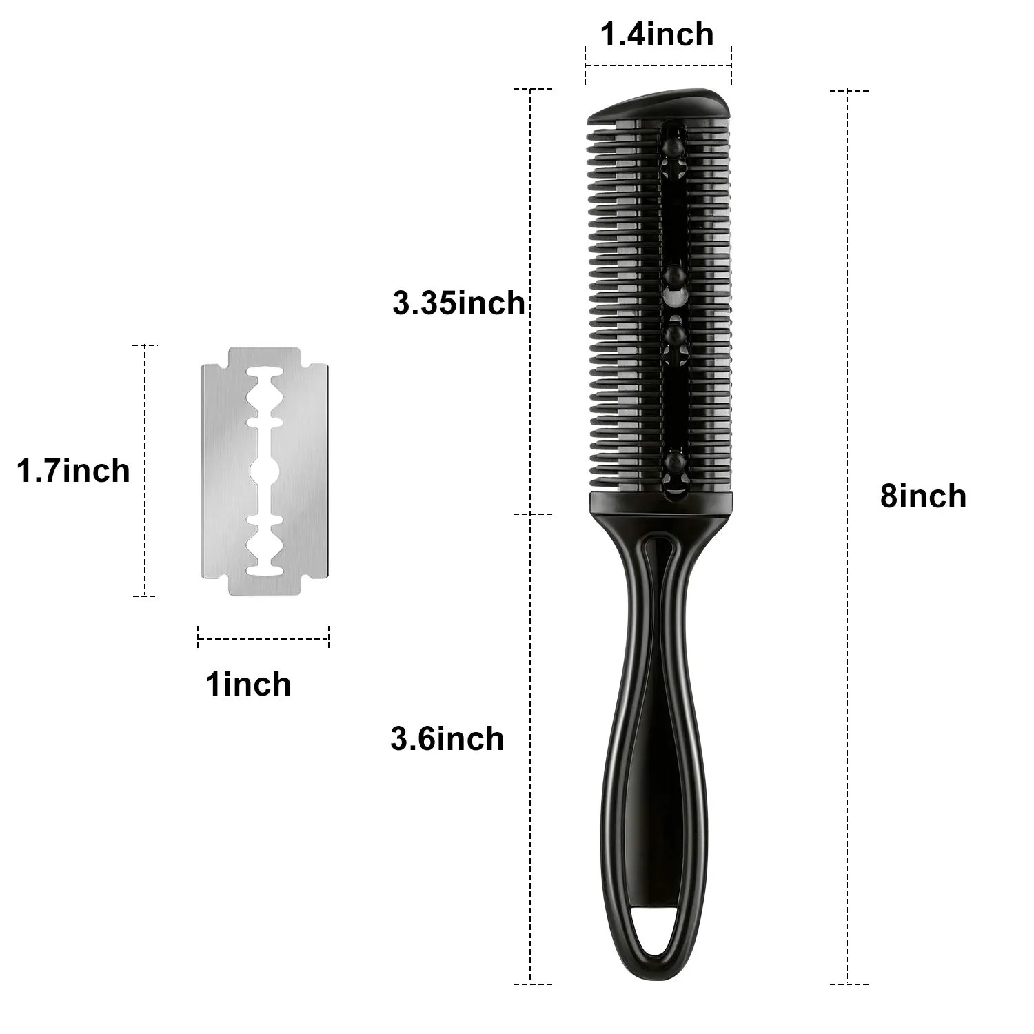 Lược Tỉa 2 Mặt Dao Lam, Chải Tóc, Tỉa Thưa
