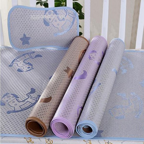 Chiếu lụa điều hòa kèm gối cao cấp cho bé trai bé gái