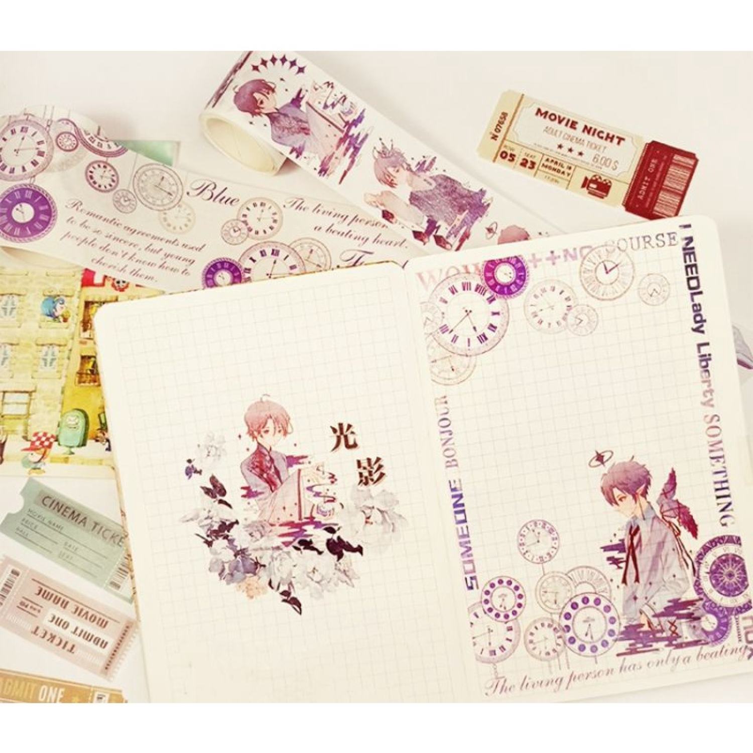 [chiết] washi tape các mẫu đồng giá 6
