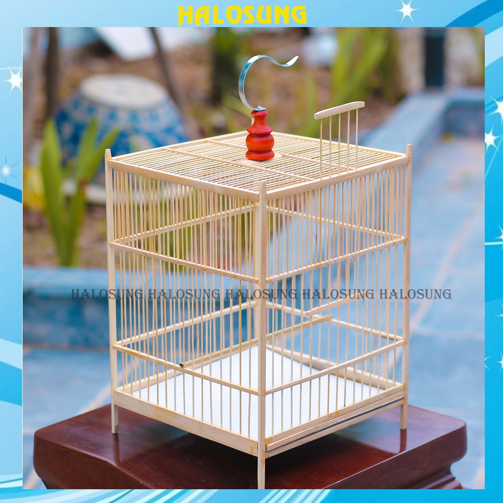 Khung lồng chim ép mộc Halosung khung lồng chim chào mào tự ráp tặng kèm phụ kiện LC85