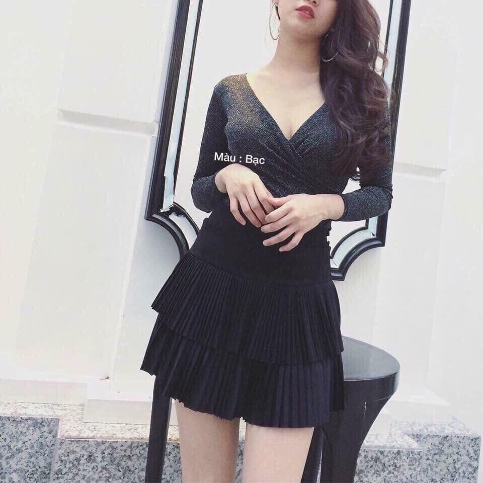 CHÂN VÁY XÒE 2 TẦNG DẬP LY HOT HIT